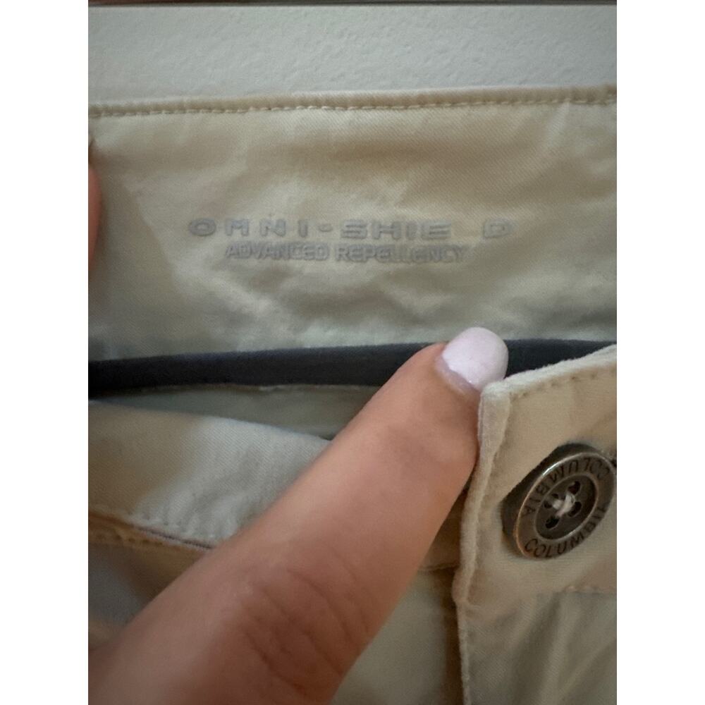 Columbia Omni Shield Advanced Repellency Pants Women's 14 Long Beige Nylon - Picture 3 of 7